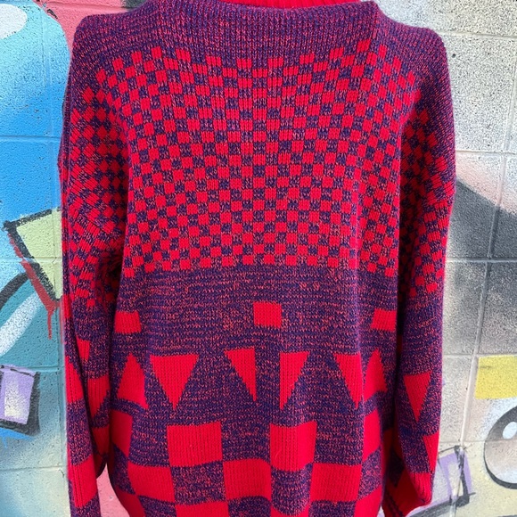 Vintage 1980’s SUPER Soft Blue Mountain Mock Turtleneck Unisex Swearer - XL - Picture 7 of 9